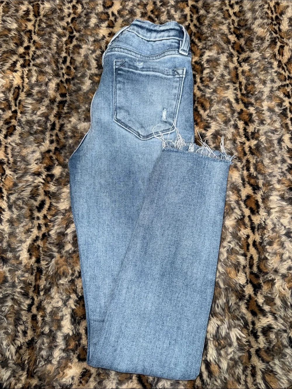 KanCan Girls Light Blue Distressed Straight Jeans